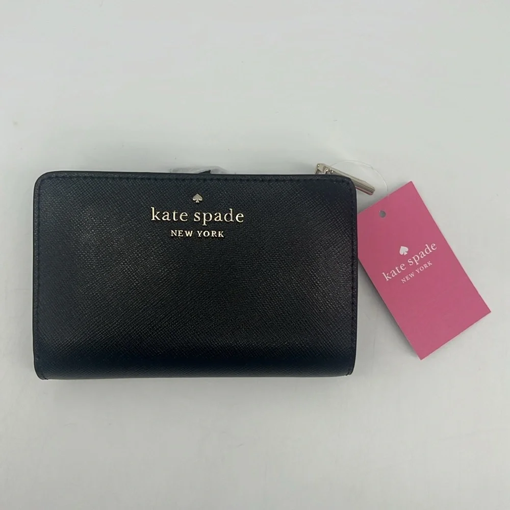 Kate Spade Leila Medium Compartment Bifold Wallet Black